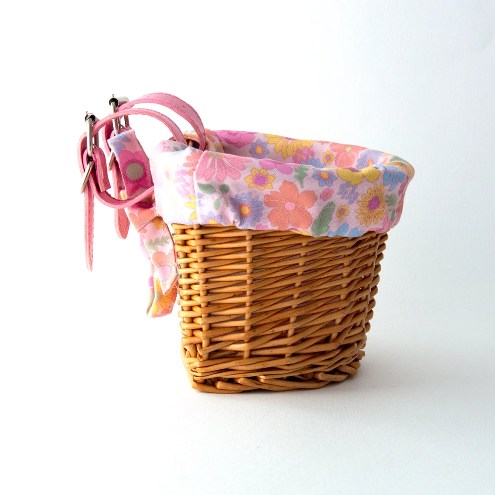 
                      
                        Kids Wicker Bike & Scooter Basket | With Pretty Retro Flower Liner
                      
                    