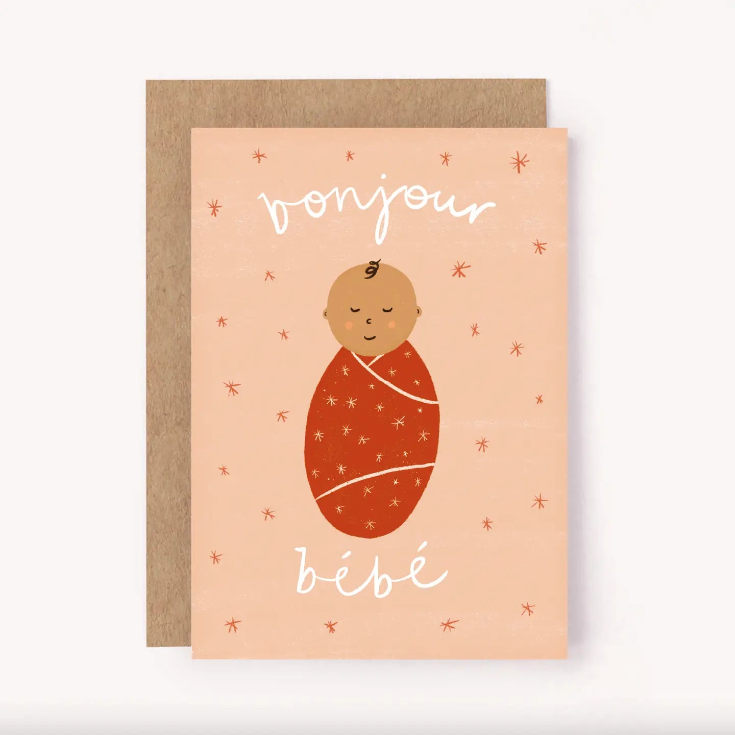 Greeting Card | Bonjour Bebe | Pink