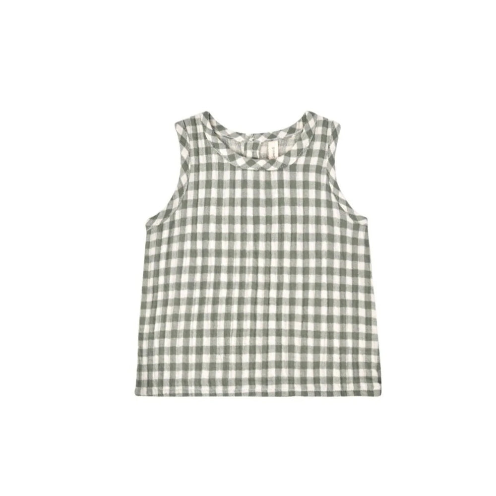 Woven Tank | Sea Green Gingham