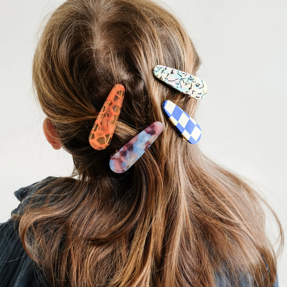 Mixed Acetate Hair Clips