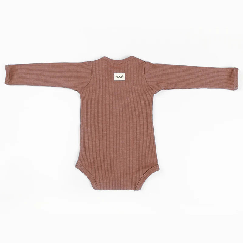 Cotton Rib Baby Bodysuit | Crepe