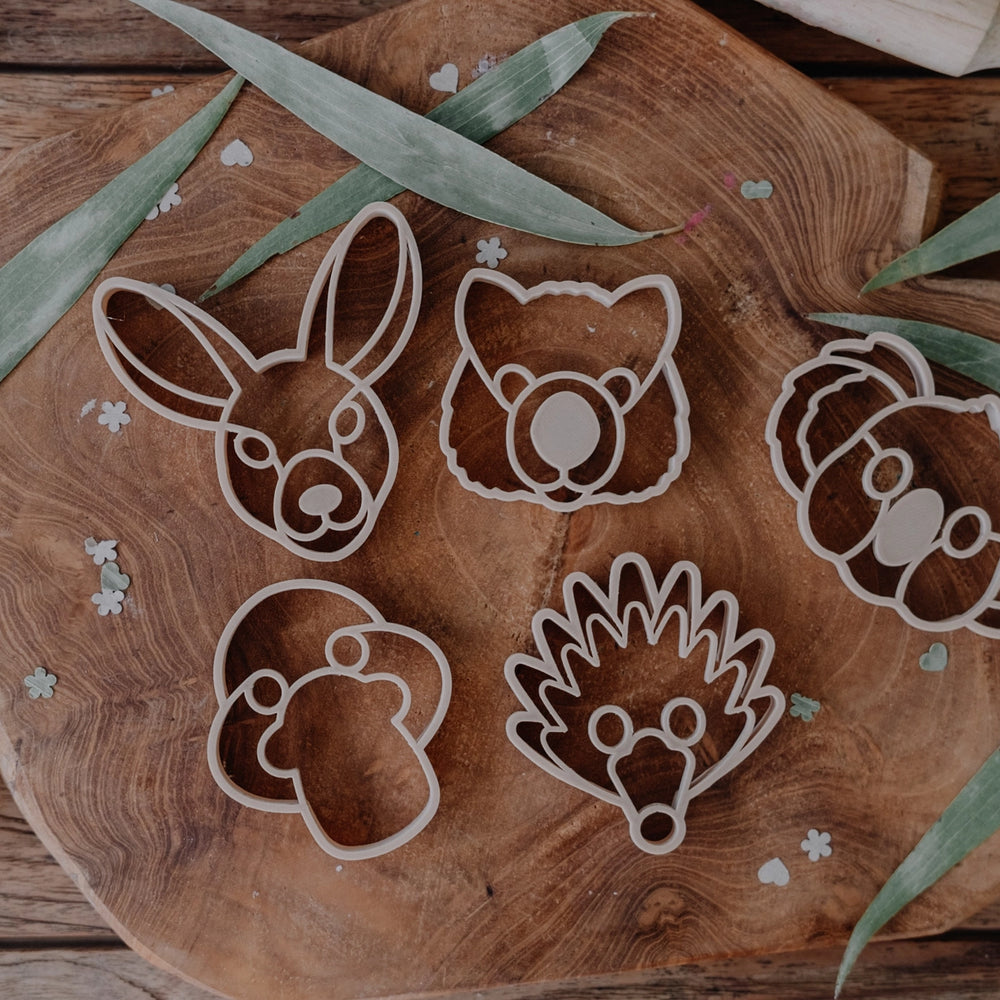 Eco Cutter Set | Aussie Animal Face Playdough